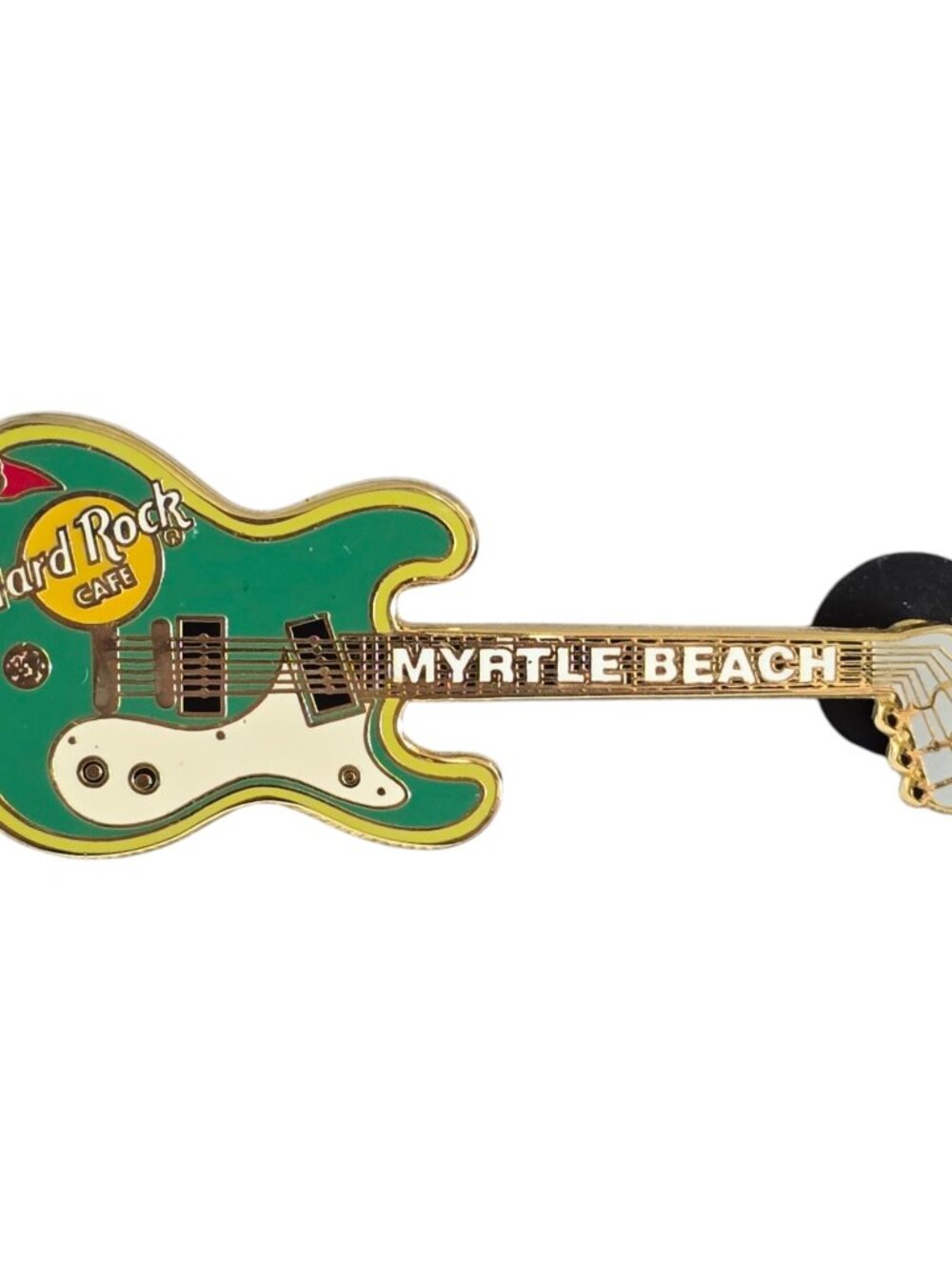Hard Rock Cafe Pin Myrtle Beach Golf 18th Hole on Green Guitar